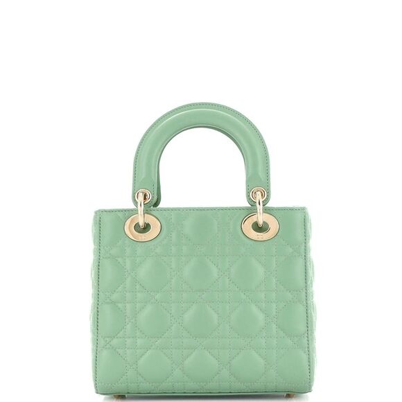 Christian Dior My Lady Dior Bag Cannage Quilt Lambskin Green - Picture 3 of 7